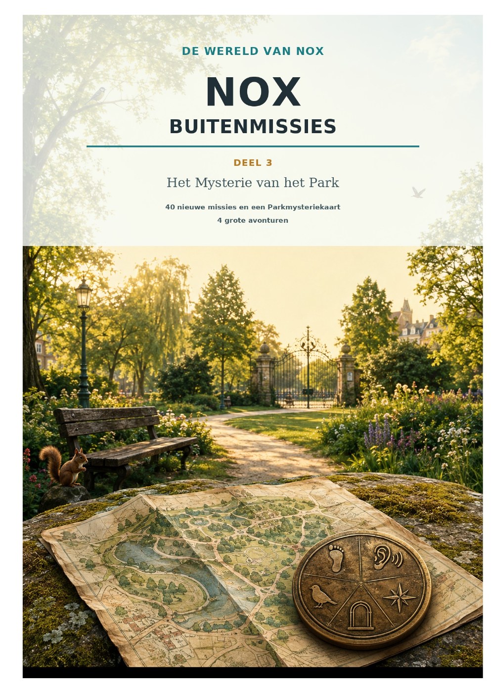 Voorbeeldpagina 1 uit NOX Buitenmissies – Deel 3 – Het Mysterie van het Park