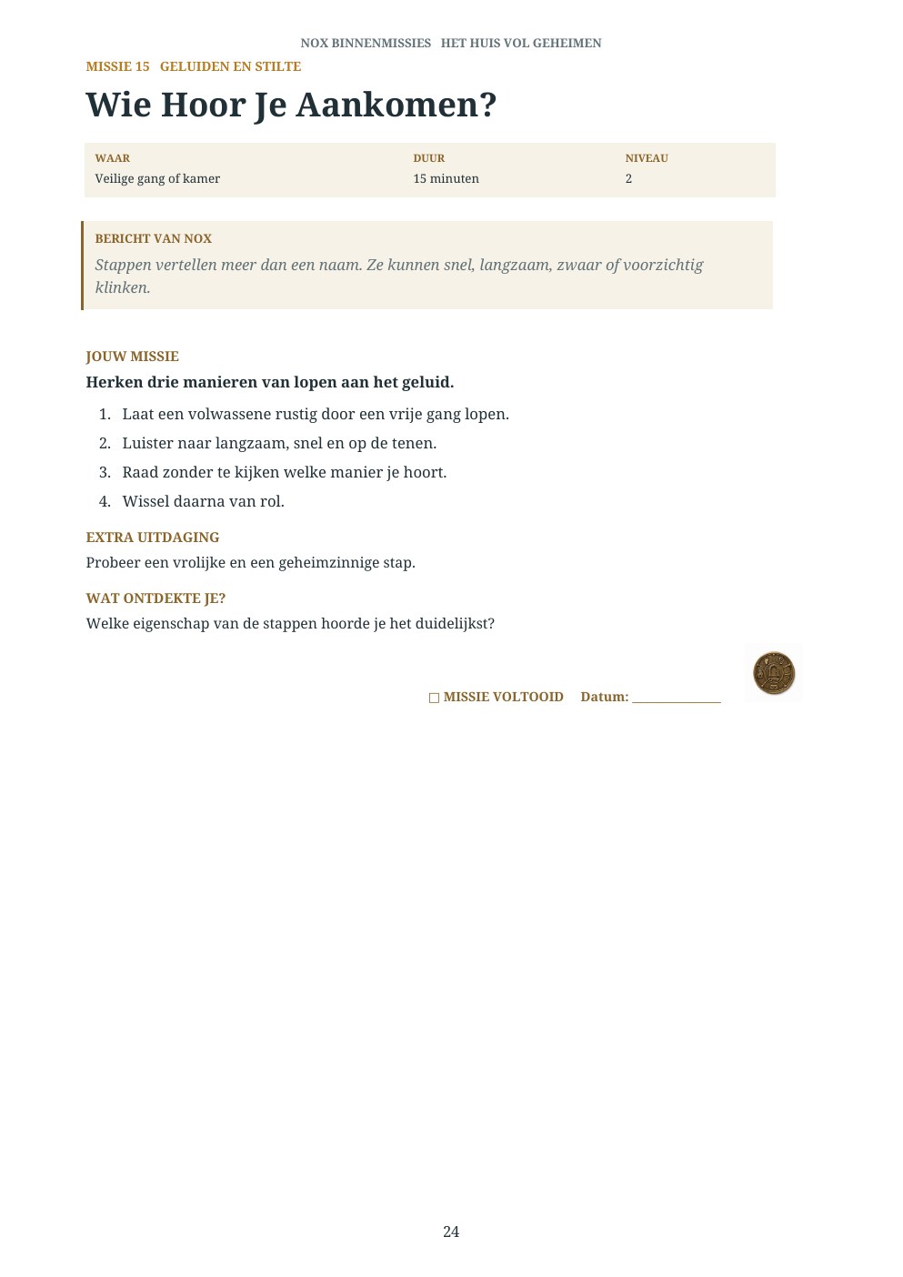Voorbeeldpagina 3 uit NOX Binnenmissies – Het Huis vol Geheimen