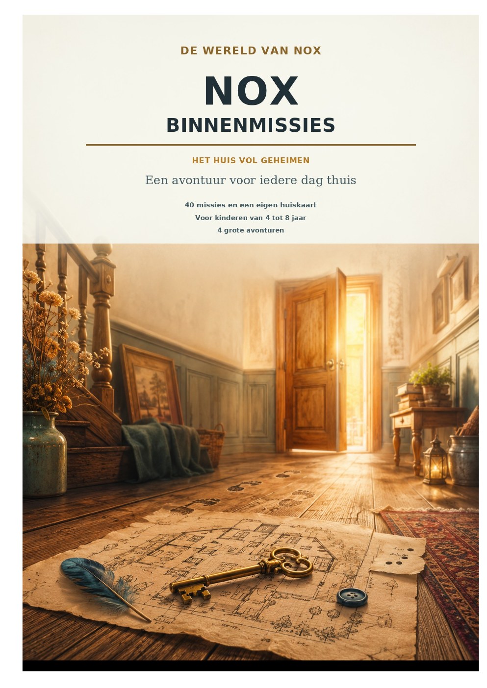 Voorbeeldpagina 1 uit NOX Binnenmissies – Het Huis vol Geheimen